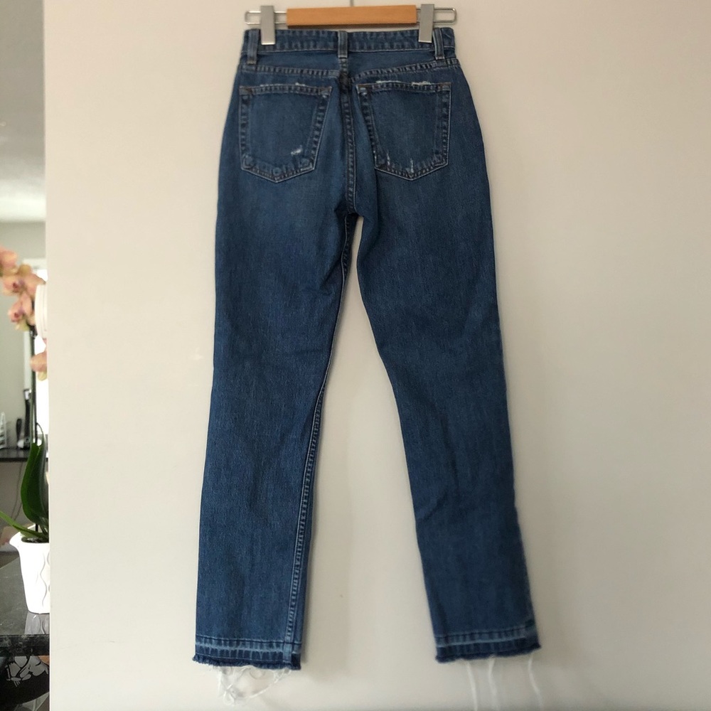 Reformation Distressed Mid Rise Slim Jeans - Picture 2 of 6